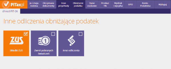 skadki ZUS PIT 36