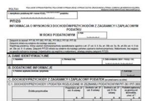 PIT-ZG - załącznik z informacją o dochodach z zagranicy