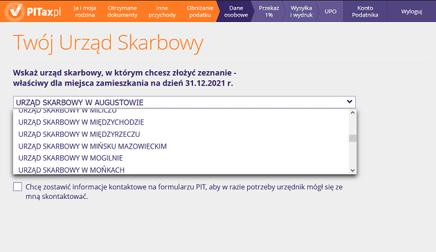 Lista Urzędów Skarbowych