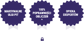 Maksymalne ulgi PIT, 100% poprawności obliczeń*, Opieka ekspertów