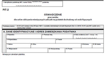 PIT-2, 2a, 2k – czym jest i kto je wypełnia?