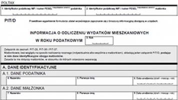 PIT-D - załącznik do PIT-37