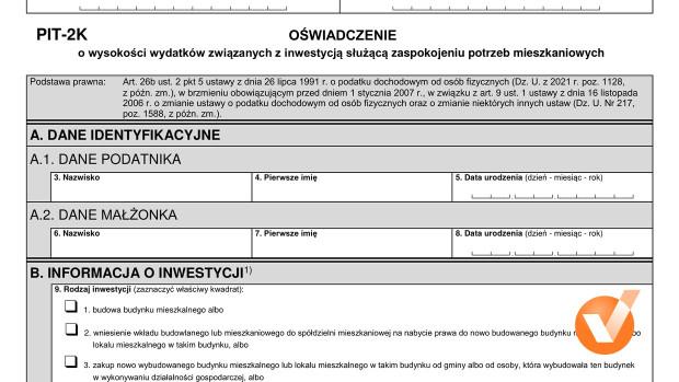 PIT-2K 2026/2027 – oświadczenie do ulgi odsetkowej